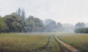 Morning Mist, 2022 - Acrylic Painting by Nick Tearle Fenland Artist