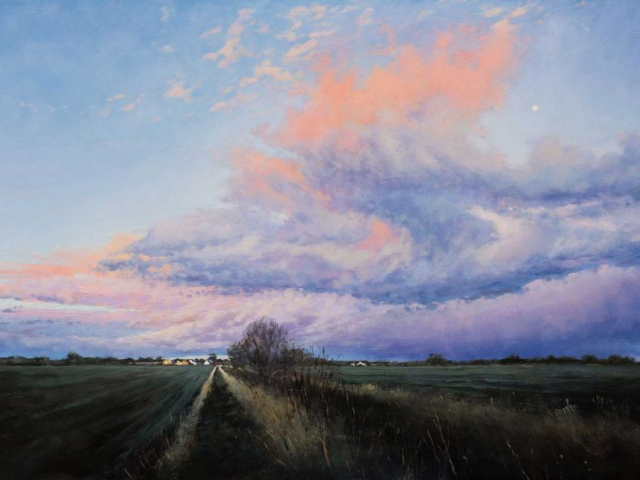 A Passing Storm - Oil Painting by Nick Tearle Fenland Artist