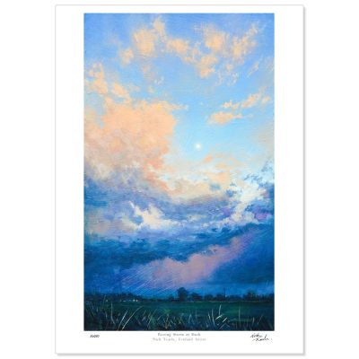 A Passing Storm At Dusk Limited Edition Print Nick Tearle Fenland Artist