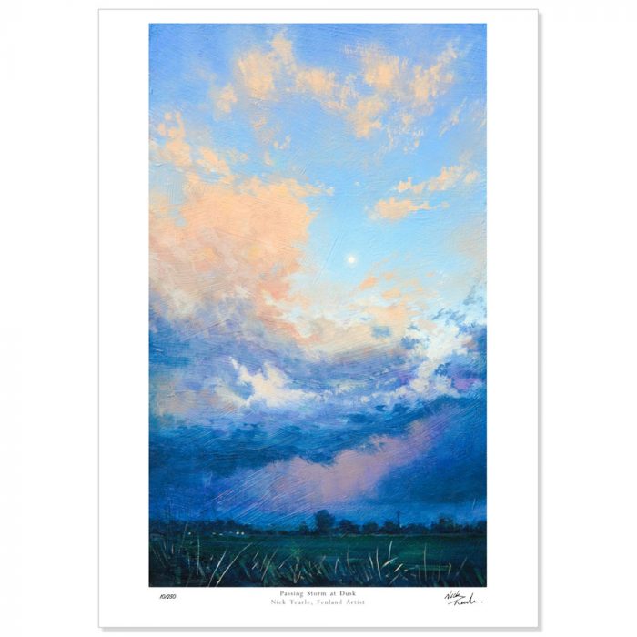 A Passing Storm At Dusk Limited Edition Print Nick Tearle Fenland Artist