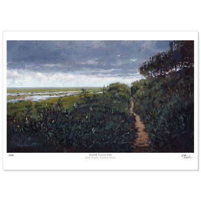Norfolk Coastal Path Limited Edition Print Nick Tearle Fenland Artist