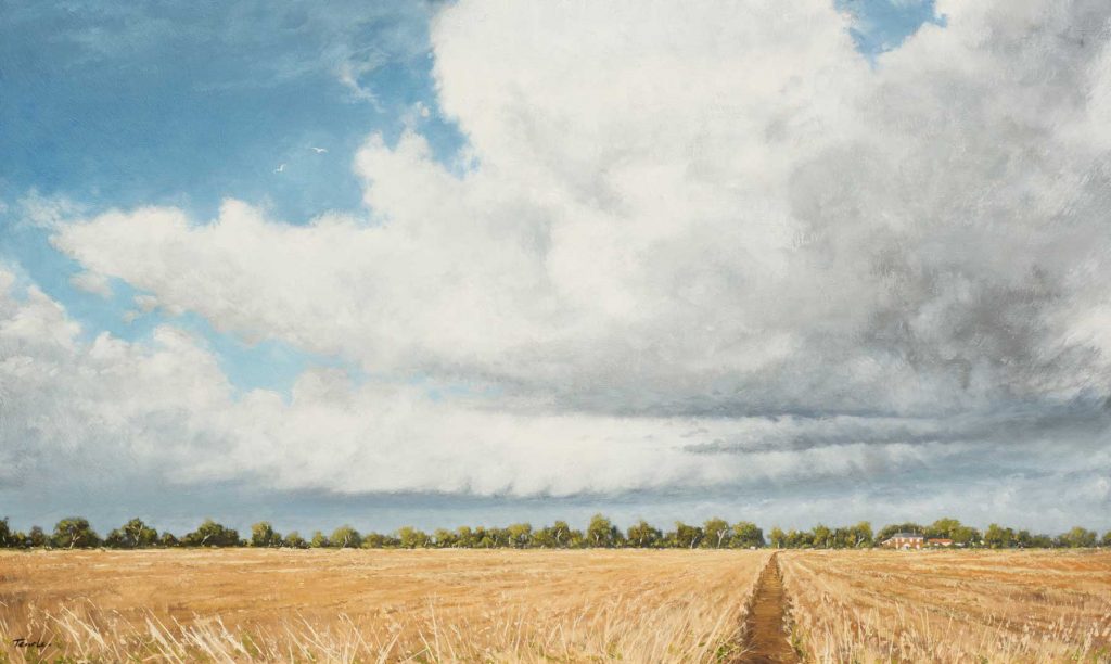 Fenland Painting - Under a Fenland Sky - Nick Tearle Fenland Artist
