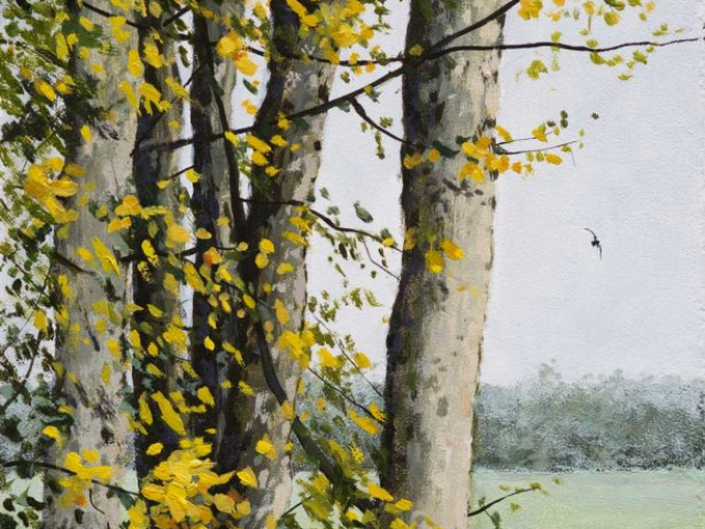 Autumn Leaves - Oil Painting by Nick Tearle Fenland Artist