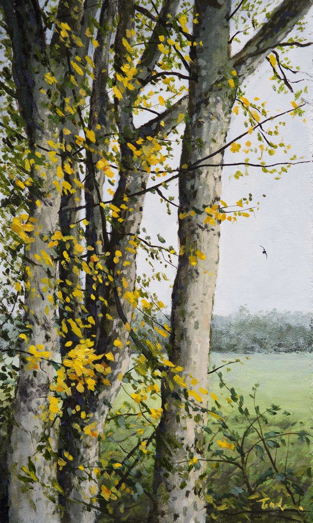 Autumn Leaves - Oil Painting by Nick Tearle Fenland Artist