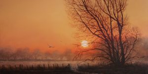 Paintings the Fens featured image Sunrise in the Fens by Nick Tearle