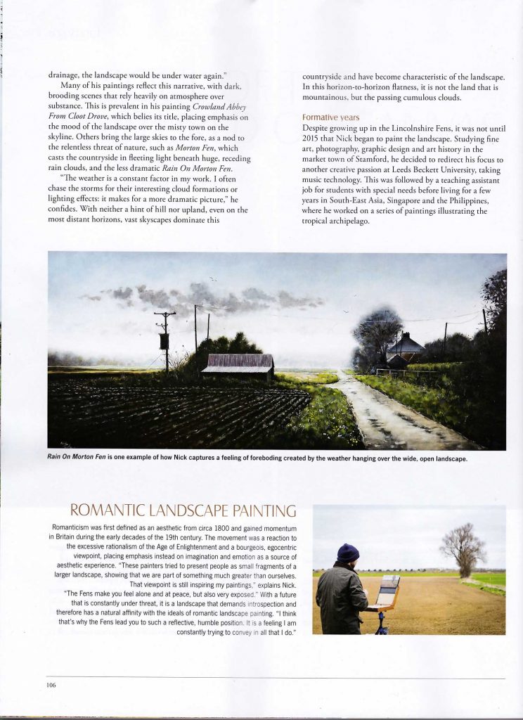 Nick Tearle Fenland Artist Landscape-Magazine-Nov-2021