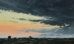 Fenland Storm at Sunset-2023 Nick Tearle Fenland Artist
