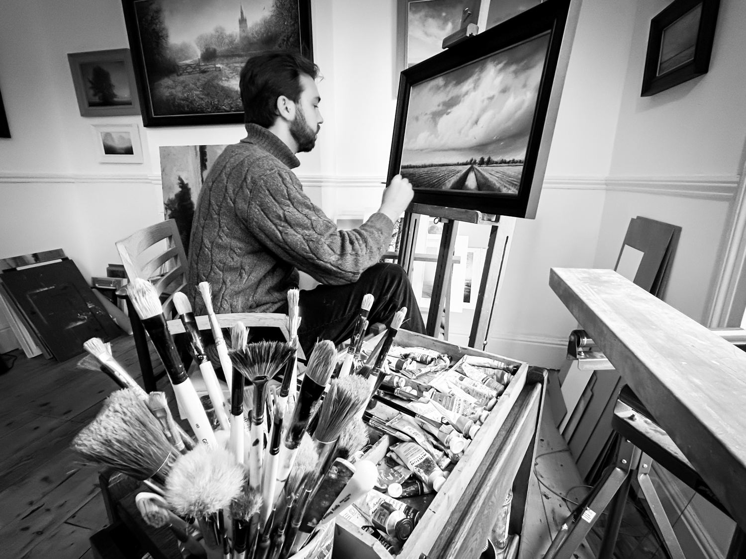Nick Tearle in his Studio