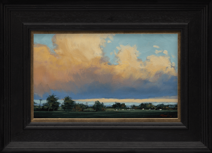 Nick Tearle Fenland Artist Original Painting - Evening Clouds