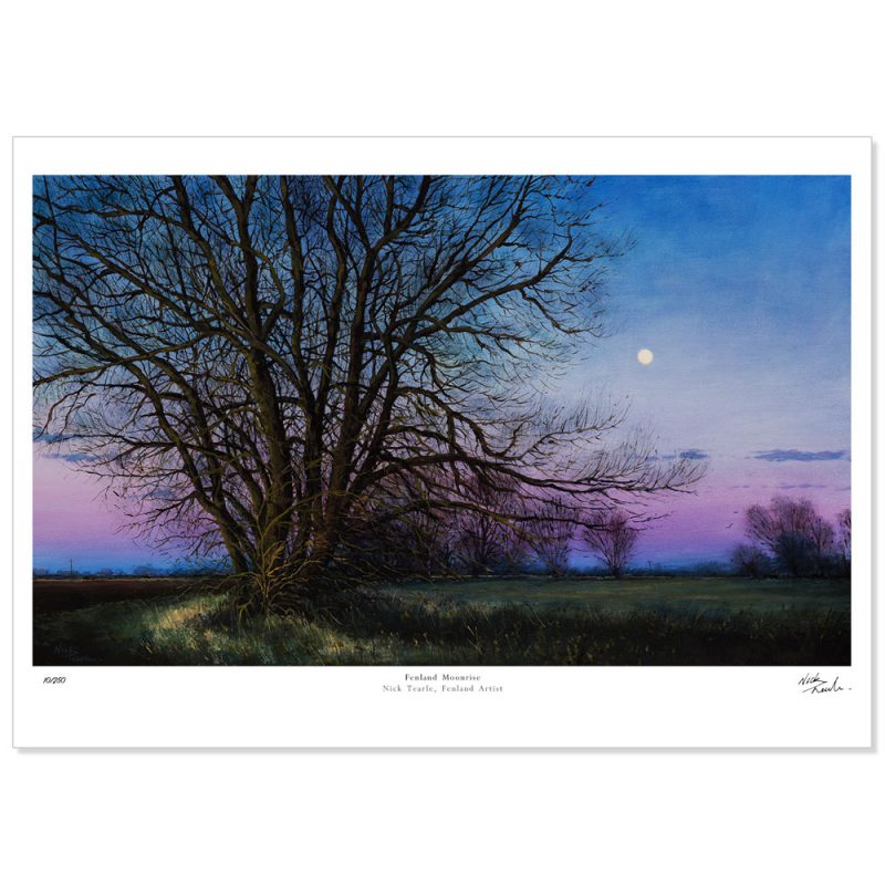 Fenland-Moonrise-Limited-Edition-Print-Nick-Tearle-Fenland-Artist
