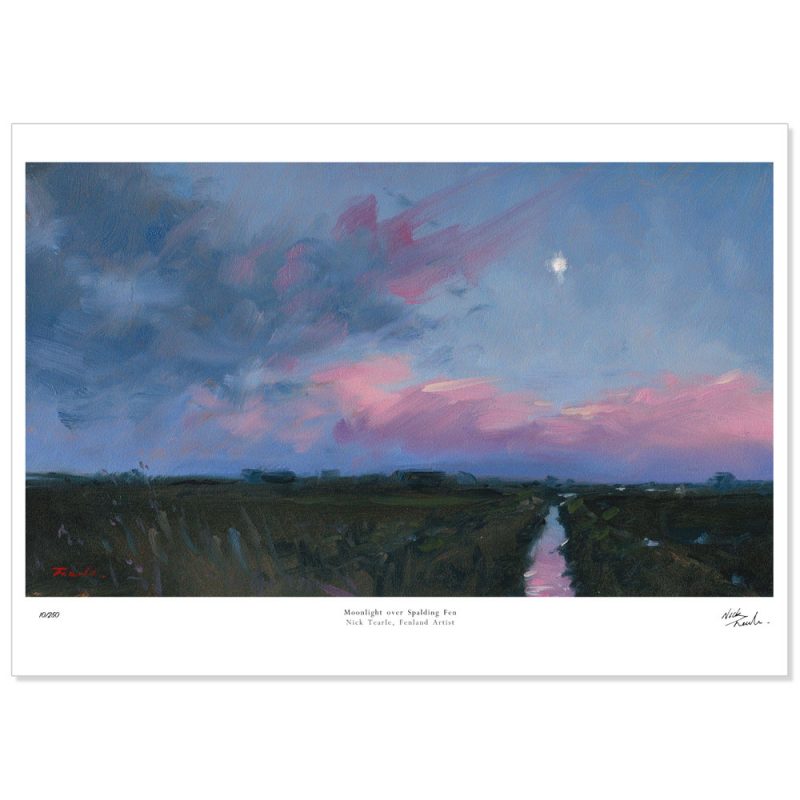Moonlight-over-Spalding-Fen-Limited-Edition-Print-Nick-Tearle-Fenland-Artist