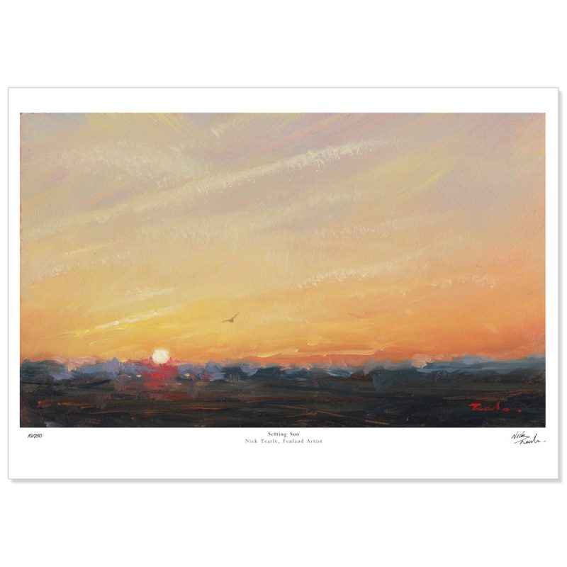 Setting-Sun-Limited-Edition-Print-Nick-Tearle-Fenland-Artist