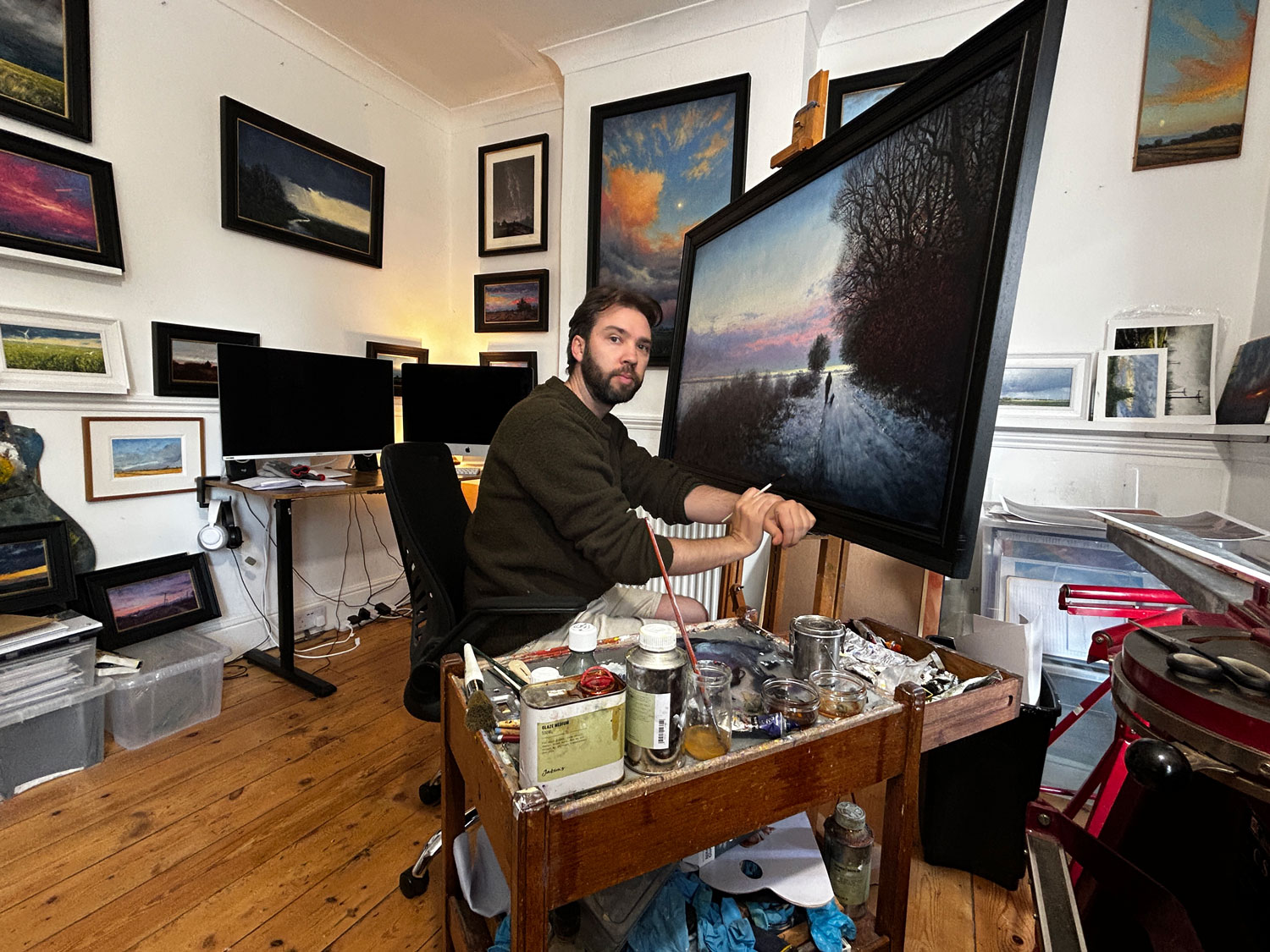 Nick Tearle in his studio