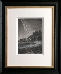 Milky Way over the Fens #3 - Charcoal - Nick Tearle Fenland Artist