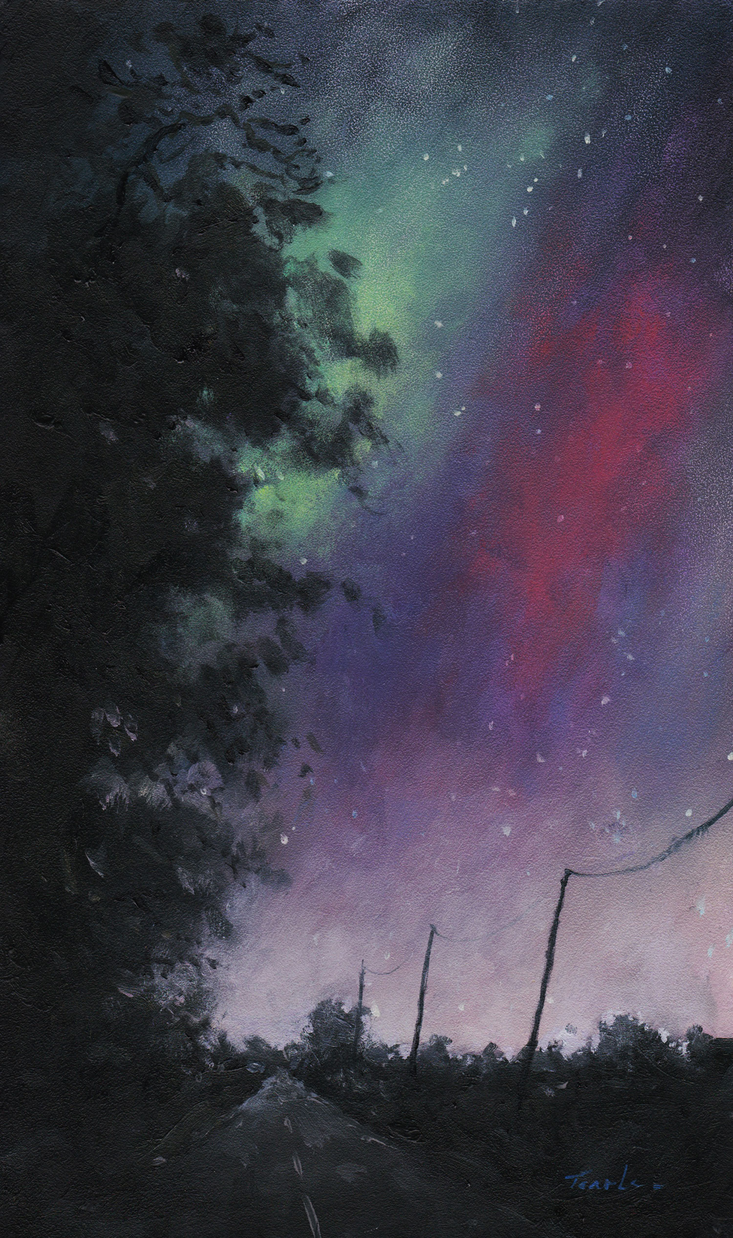 Fenland-Aurora-2024-6x10-oil-on-panel-Nick-tearle-Fenland-Artist